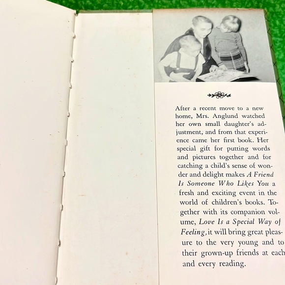 A Friend Is Someone Who Likes You by Joan Joan Walsh Anglund HC/DJ 1958 1st Ed. - Picture 7 of 16